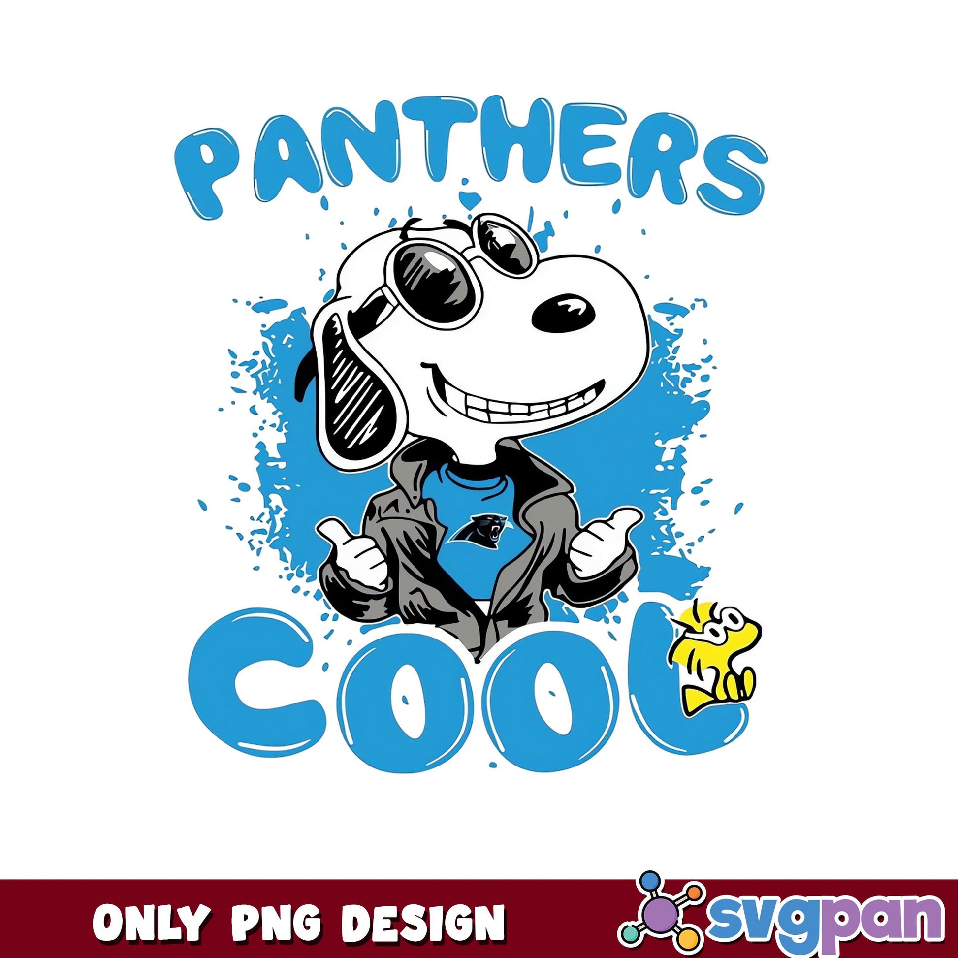 Snoopy Panthers Cool PNG, Carolina Panthers PNG, NFL PNG