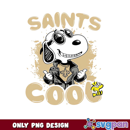 Snoopy Saints Cool NFL PNG, New Orleans Saints PNG, Football PNG