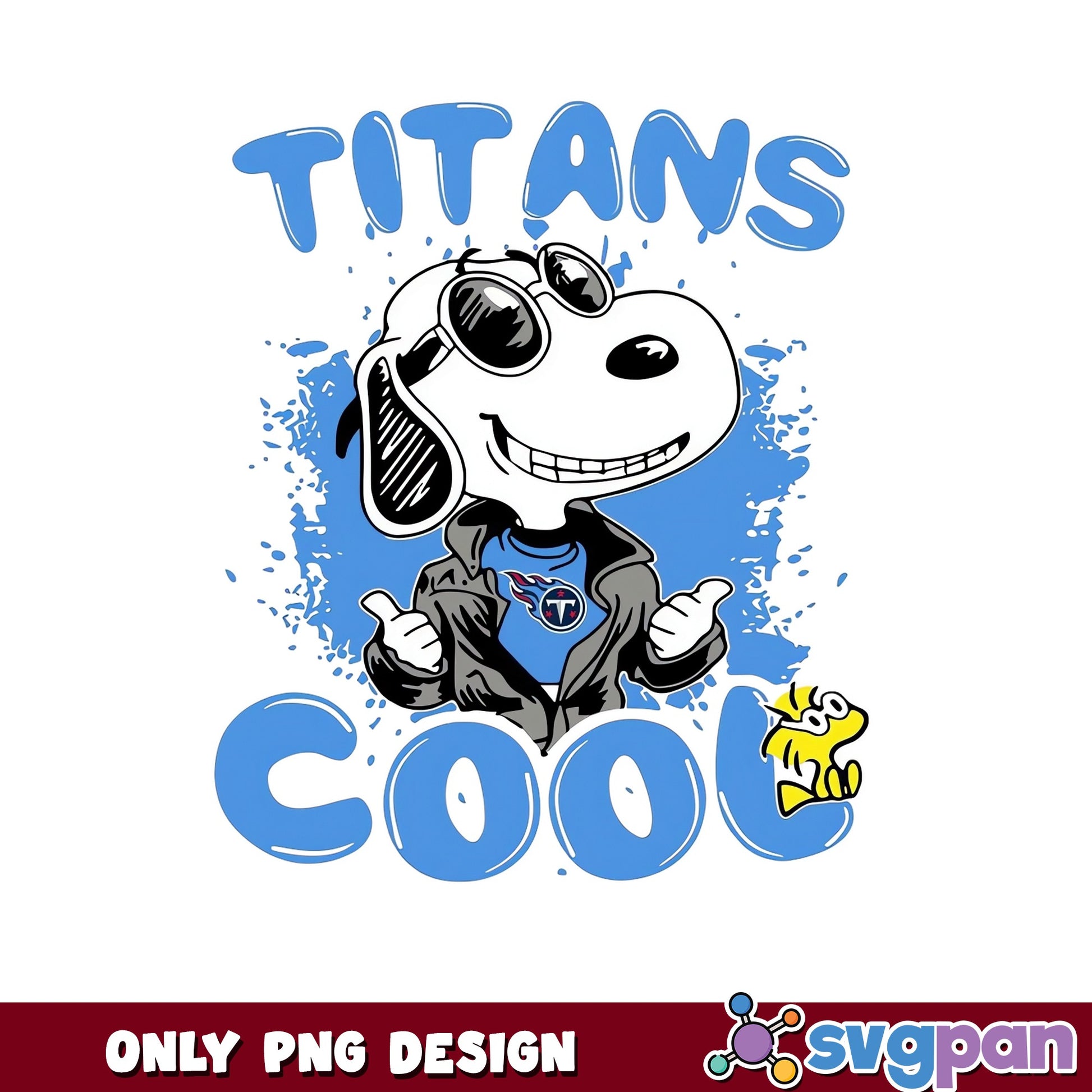 Snoopy Titans Cool NFL PNG, Tennessee Titans PNG, Football PNG