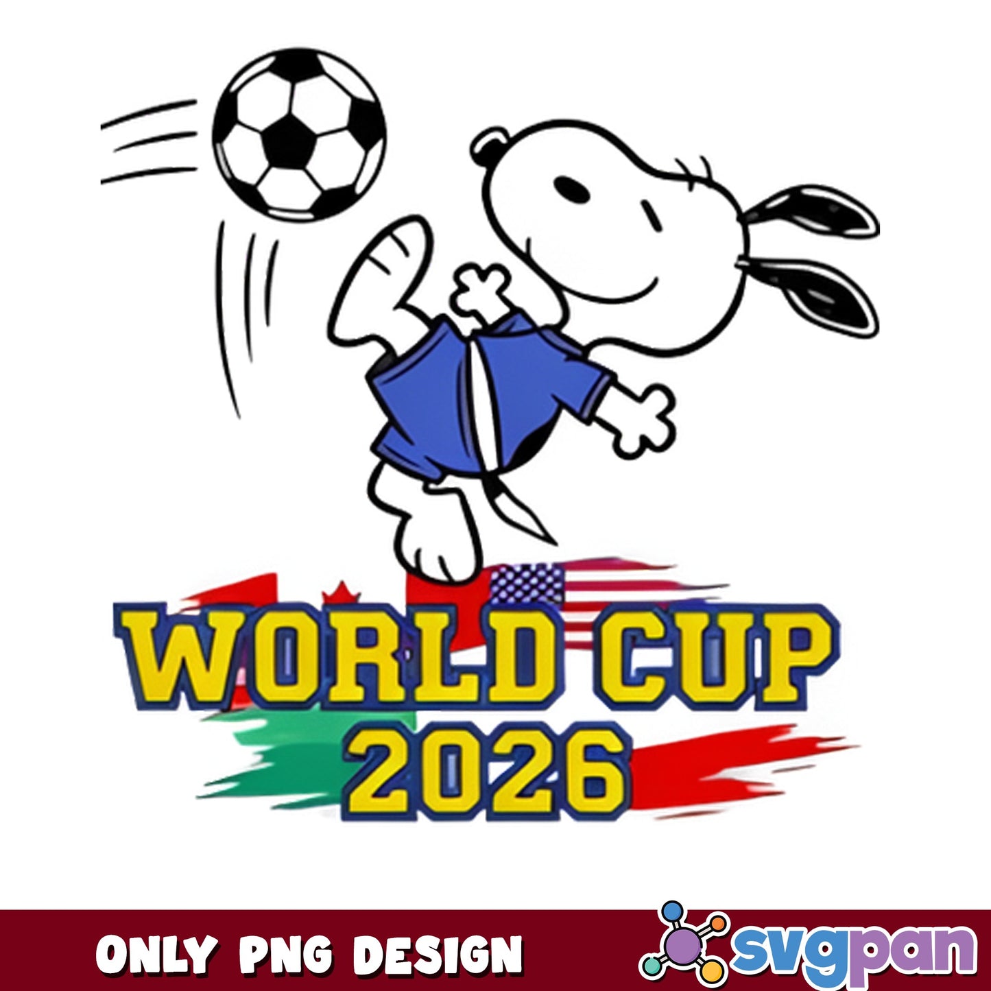 Snoopy World Cup 2026 PNG, Soccer Snoopy PNG, Peanuts PNG