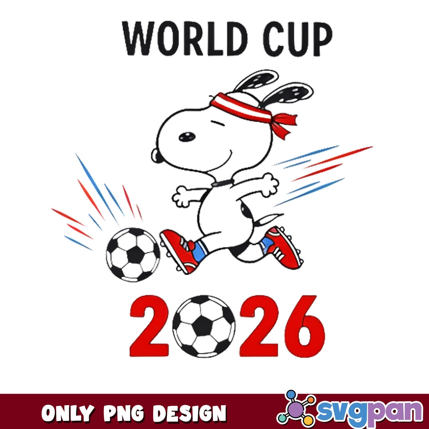 Snoopy World Cup 2026 Soccer PNG, Peanuts Soccer PNG, Football PNG