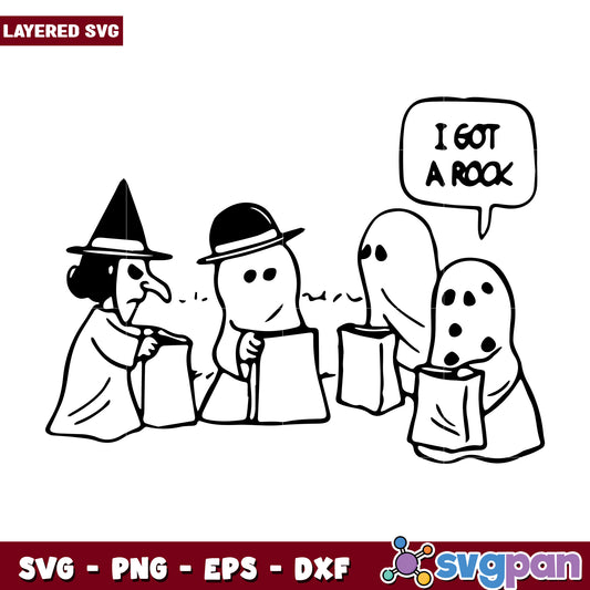 Snoopy & the Peanuts Gang svg, funny halloween svg, spooky characters svg