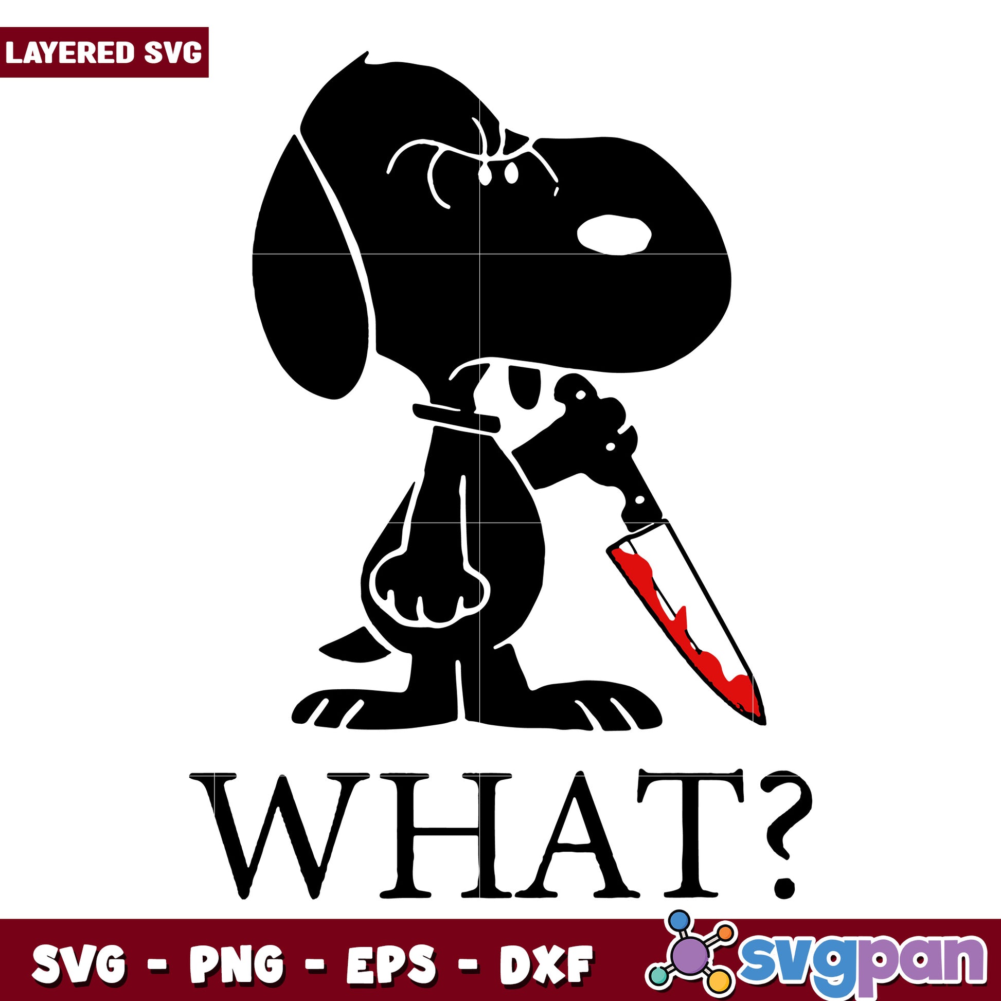 Snoppy horror svg, scary halloween svg, spooky vibes svg