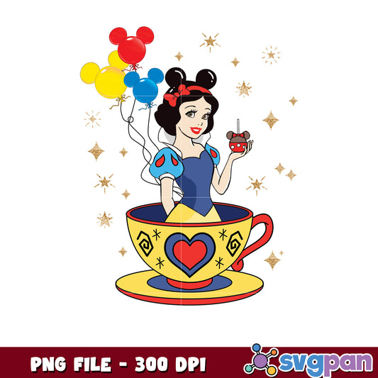 Snow White Teacup PNG Disney Princess