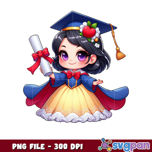 Snow White graduation png, snow white 2025 png, graduation cap png
