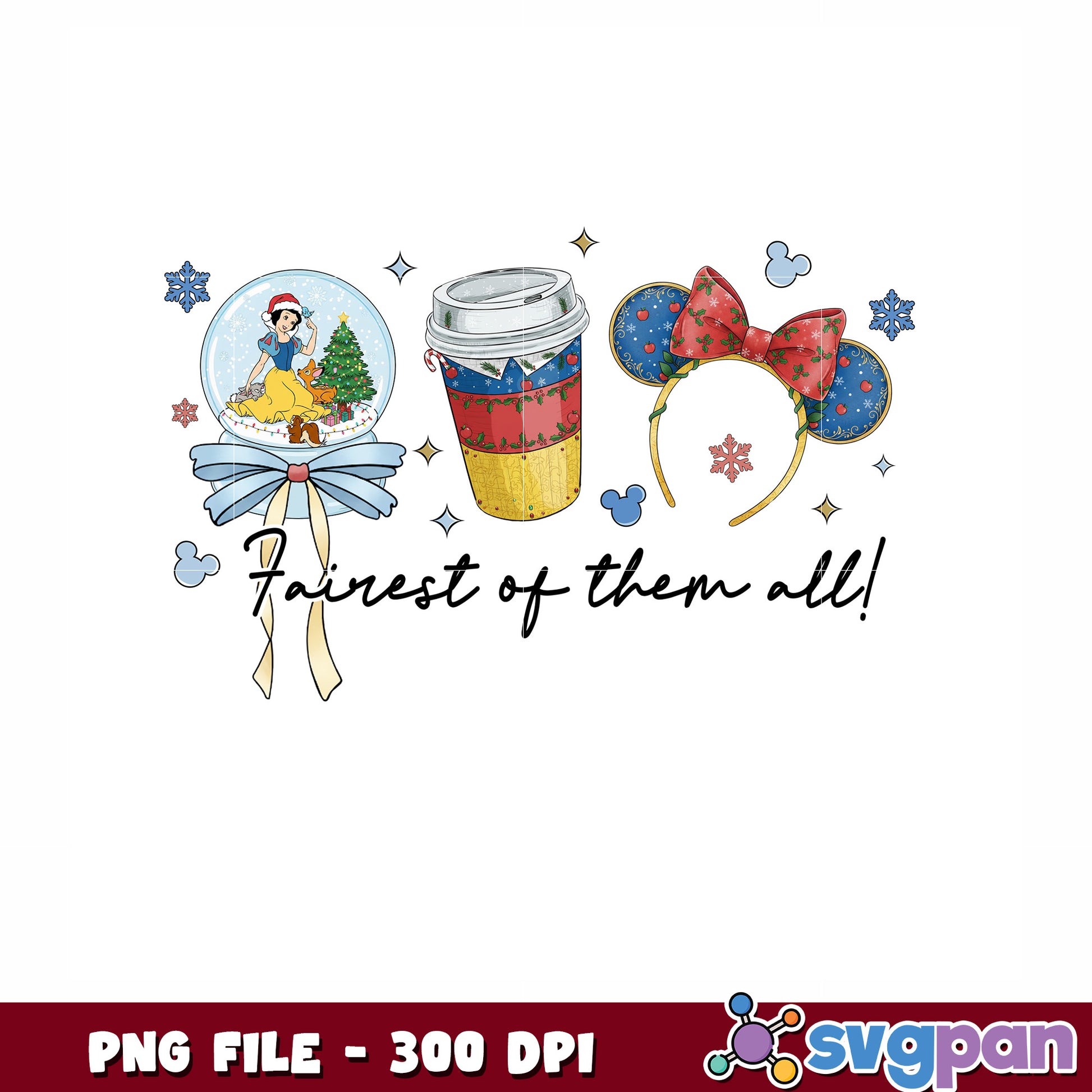 Snow white design png, happy new year png, christmas designs png