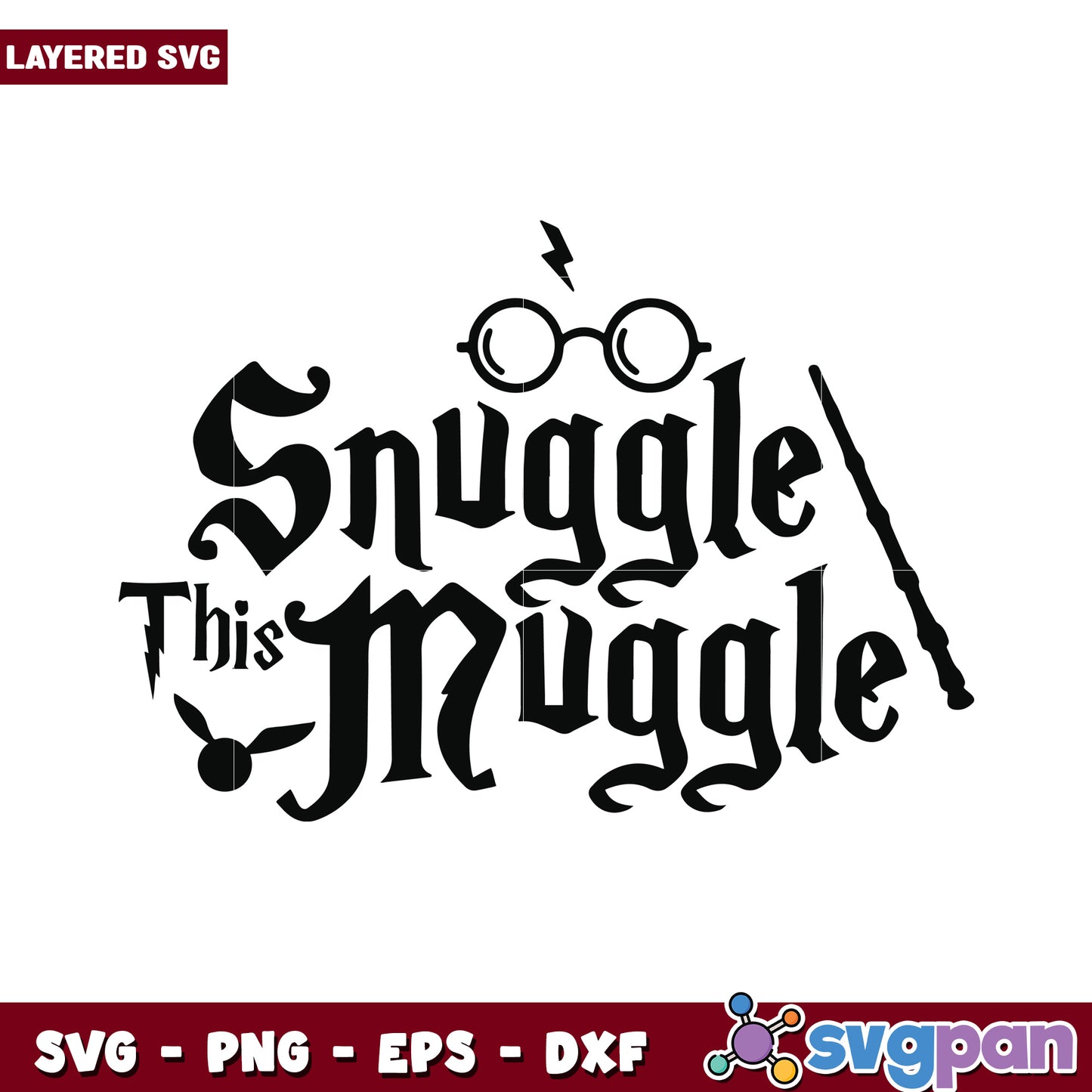 Snuggle This Muggle SVG Design, Perfect for Harry Potter Fans