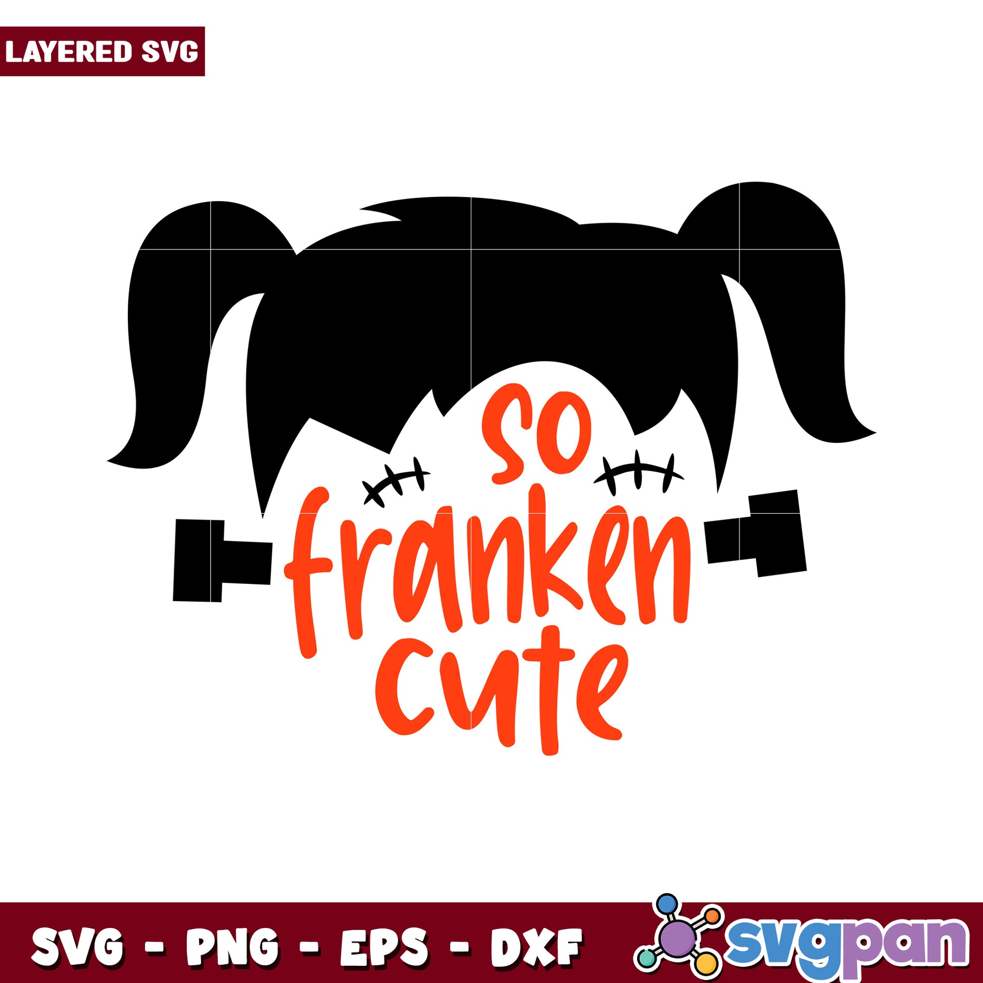 So Franken Cute SVG Design, Perfect for Halloween Crafts Projects