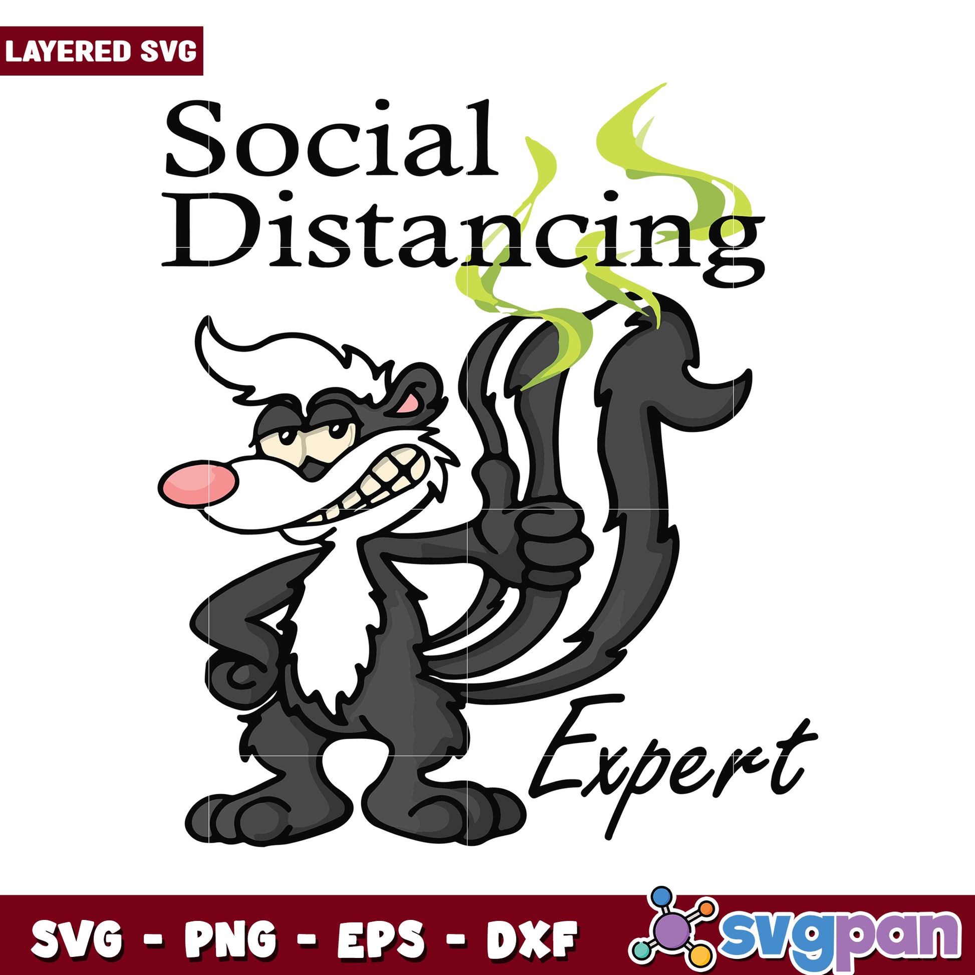 Social Distancing Expert Character Design, Perfect for Posters and Stickers