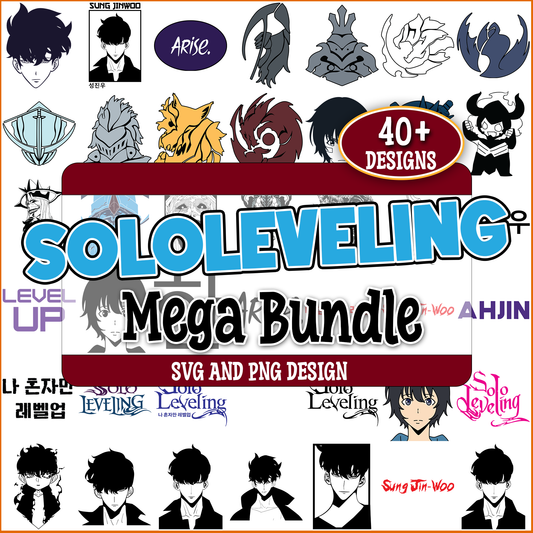 Solo leveling design svg bundle