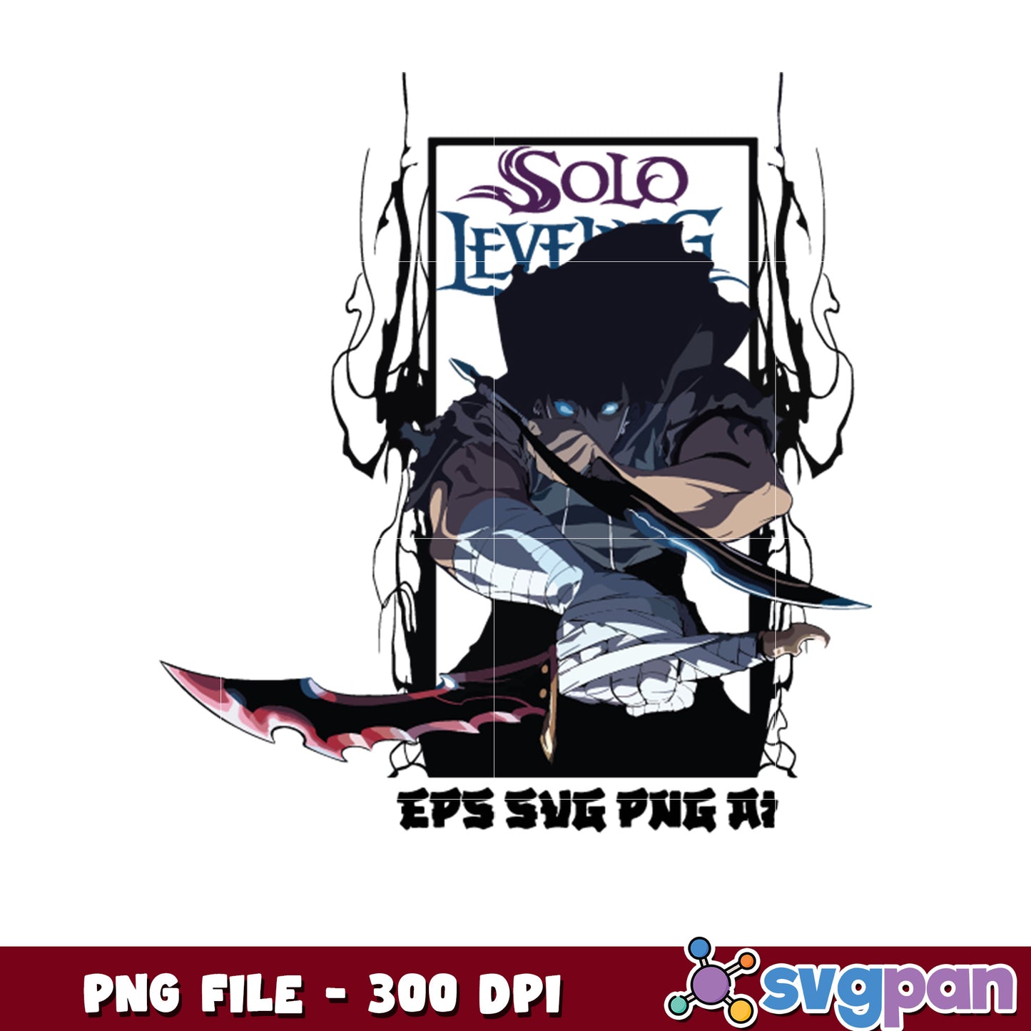 Solo leveling logo design png, jinwoo shadow monarch​ png, solo leveling game png