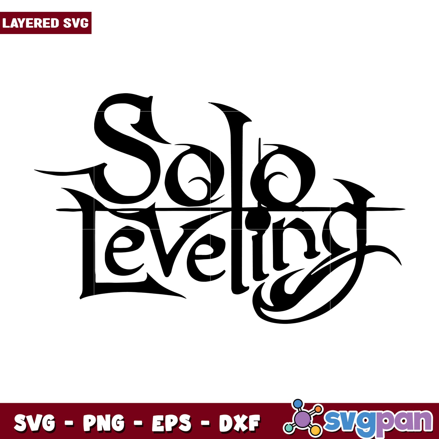 Solo leveling logo illustration svg, solo leveling season 2 svg, solo leveling anime svg