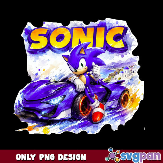 Sonic The Hedgehog Racing Car PNG, Sonic PNG, Gamer PNG