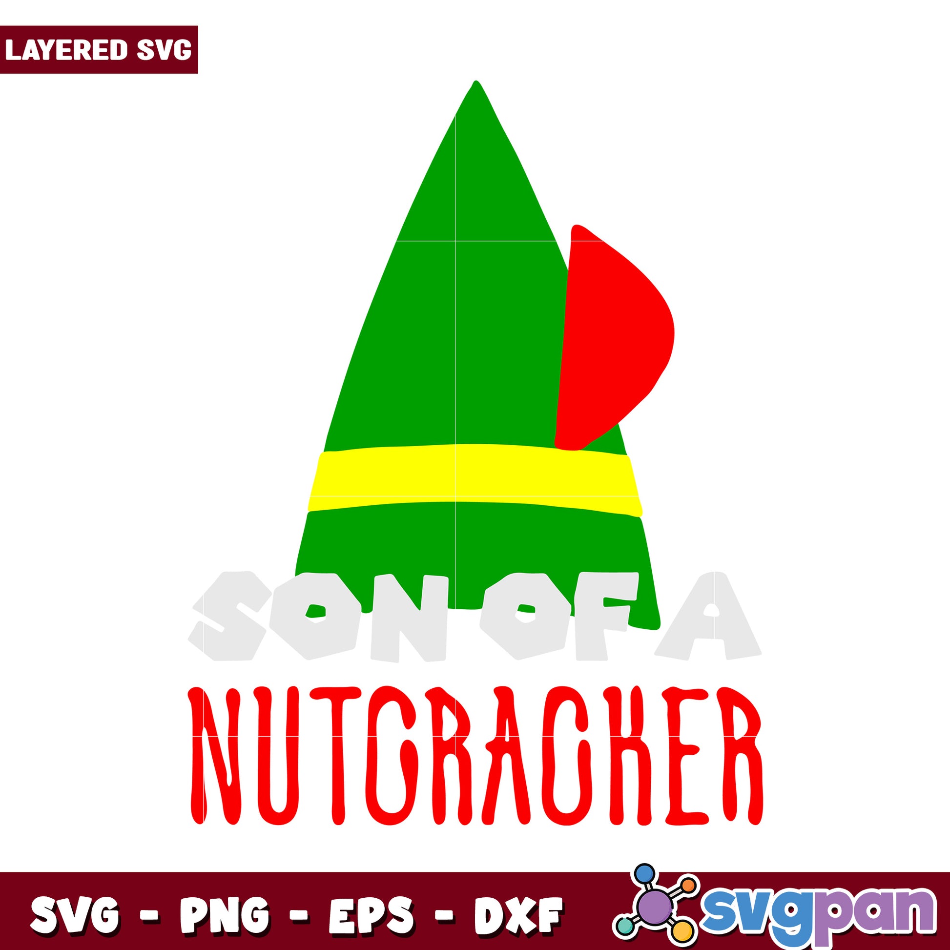 Son of a Nutcracker Christmas SVG Design, perfect for holiday crafts