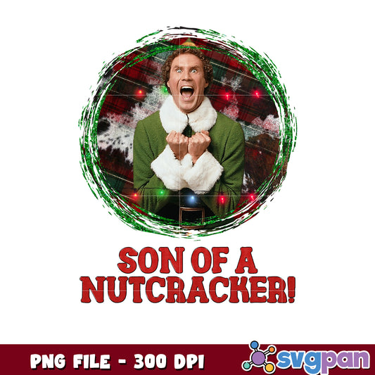Son of a nutcracker png, buddy the elf png, elf christmas png