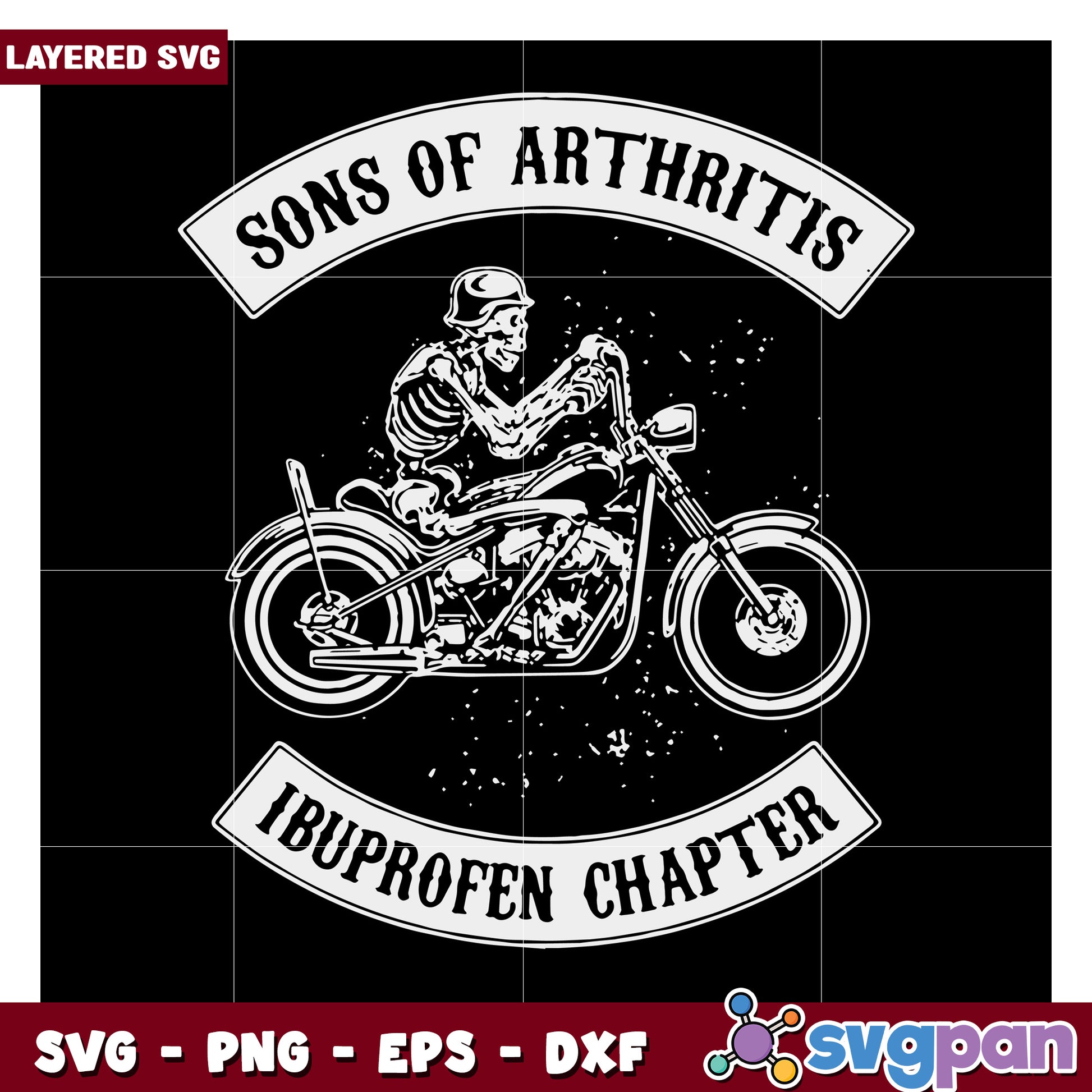 Sons of Arthritis Motorcycle Design, Perfect for SVG Projects