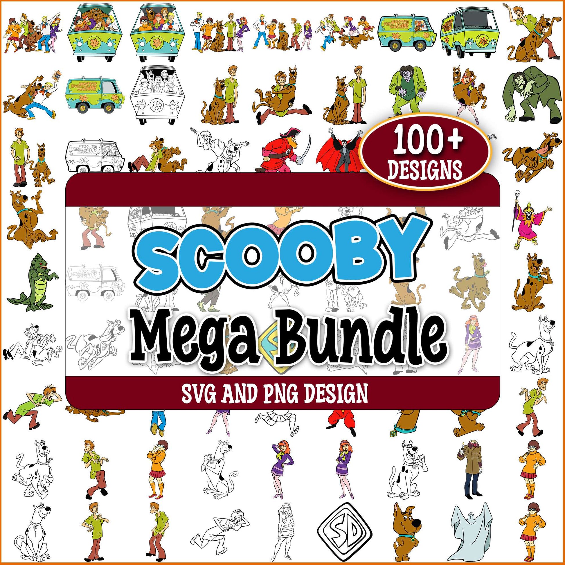 Sooby doo sketch svg bundle