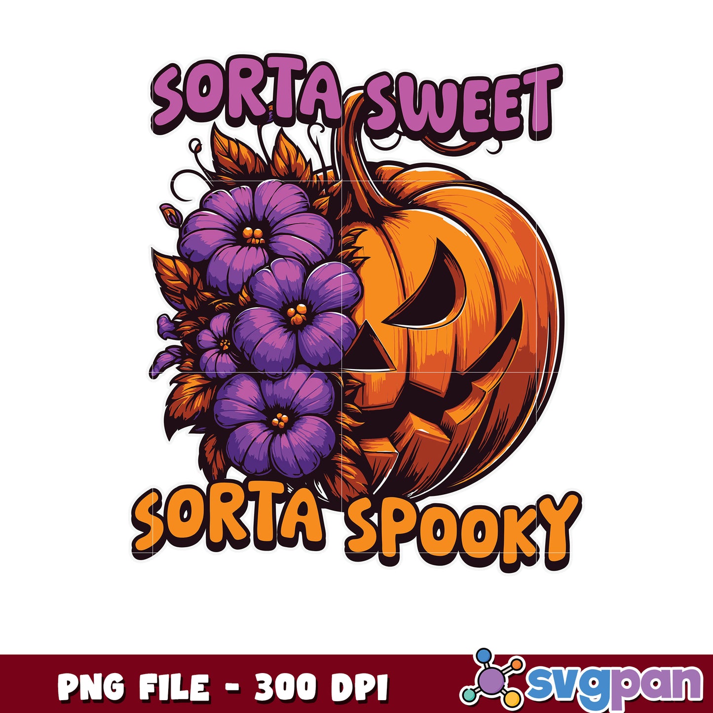 Sorta sweet sorta spooky png, spirit halloween​ png, spooky autumn png