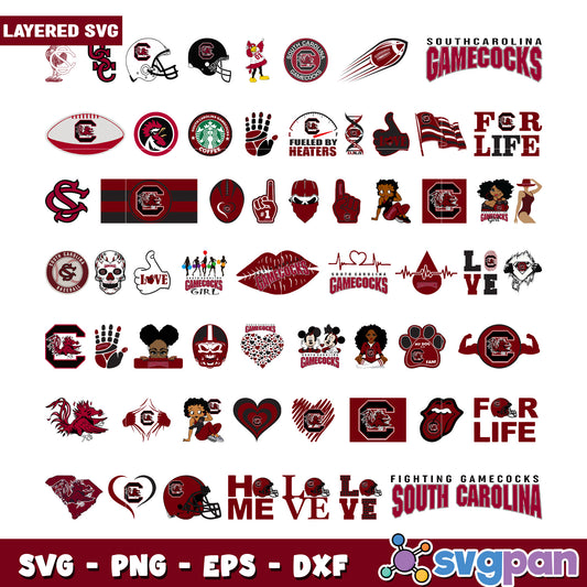 South Carolina Gamecocks SVG Bundle