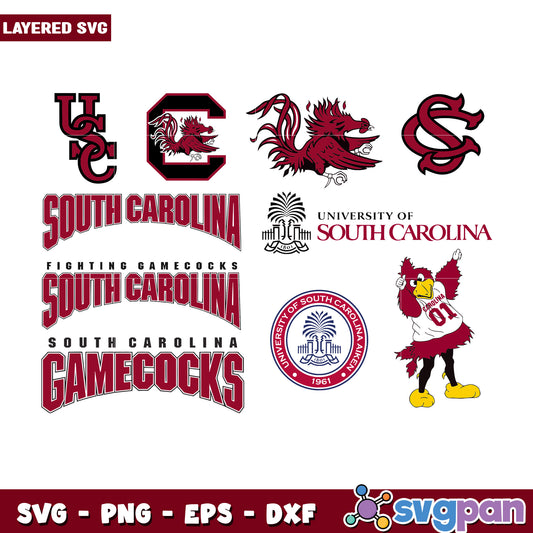 South Carolina Gamecocks SVG Bundle for Crafts