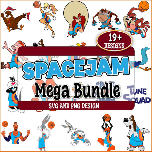 Space jam cartoon svg bundle