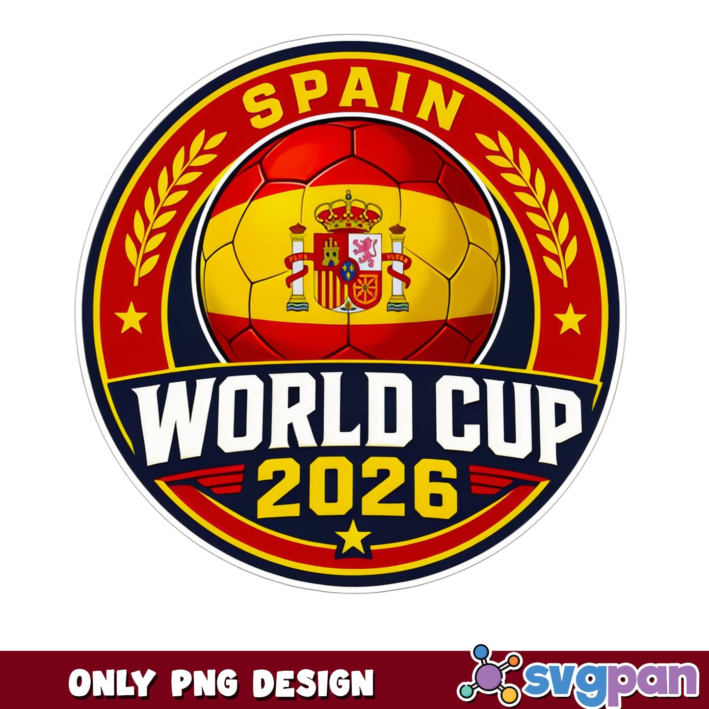 Spain World Cup 2026 PNG, Soccer Spain Flag PNG, Football PNG