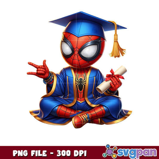Spider-man graduate sitting png, spider-man 4​ png, graduate png