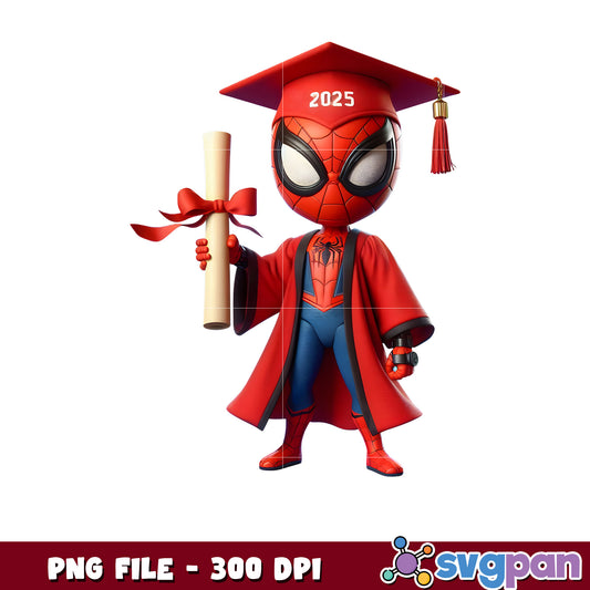 Spider-man graduate standing png, spider man png, graduation png