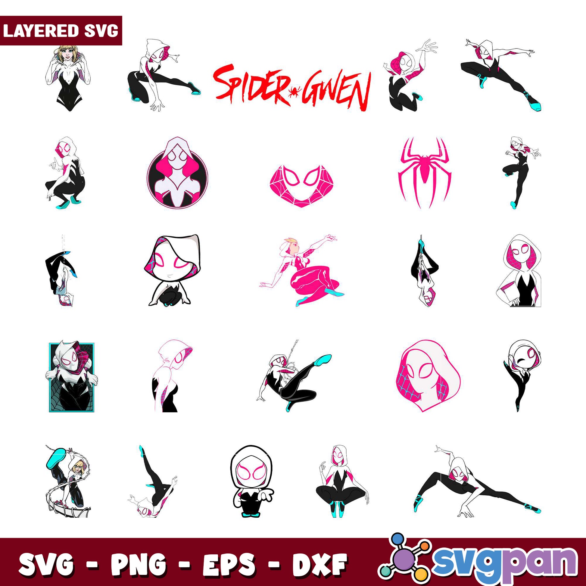 Spider Gwen SVG Bundle for Crafting Projects 2023
