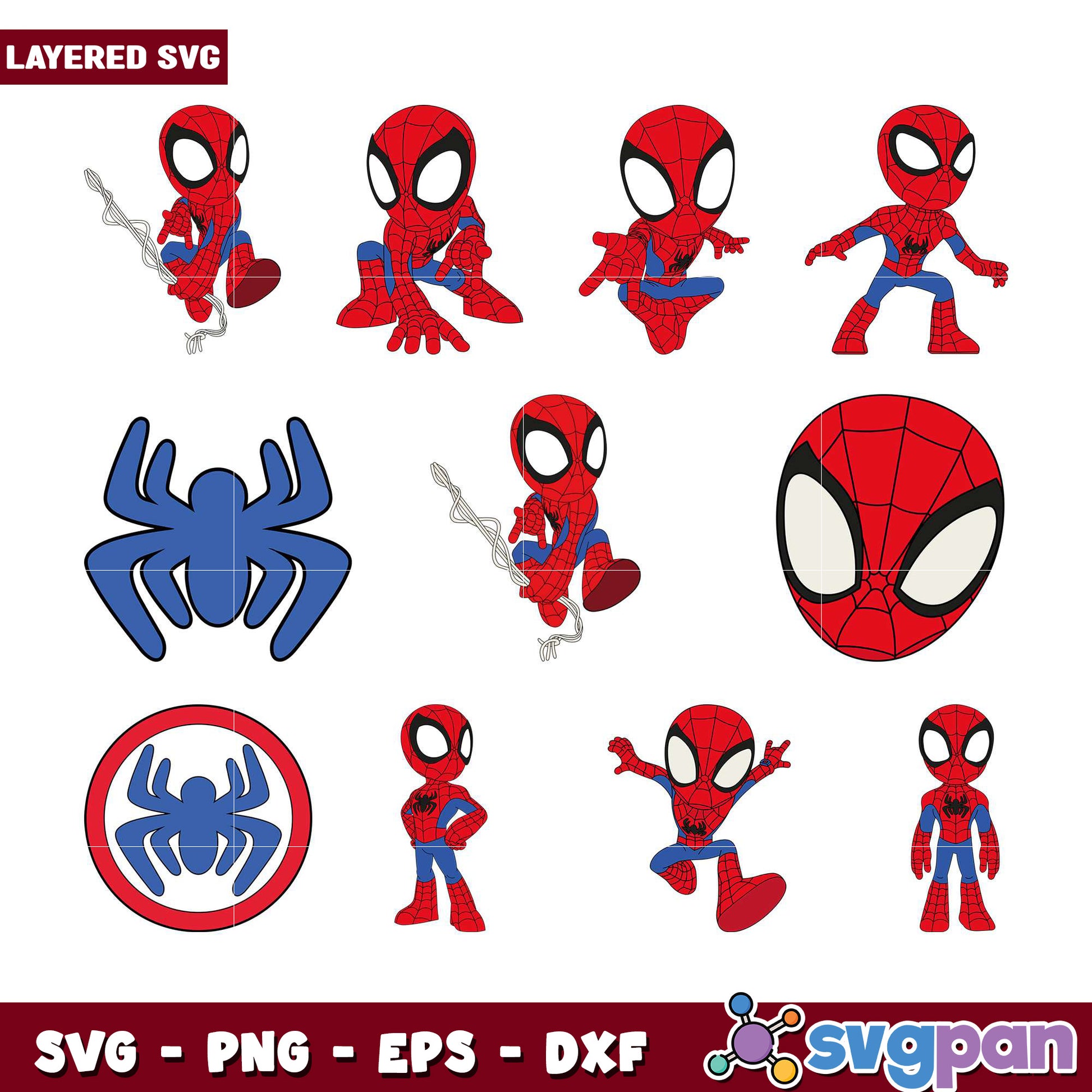 Spider Hero SVG Bundle for Craft Projects Download
