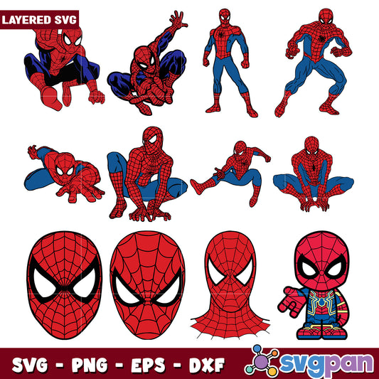 Spider Man Layered SVG Bundle for Crafting Projects