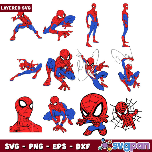 Spider Man Layered SVG Bundle for Creative Projects