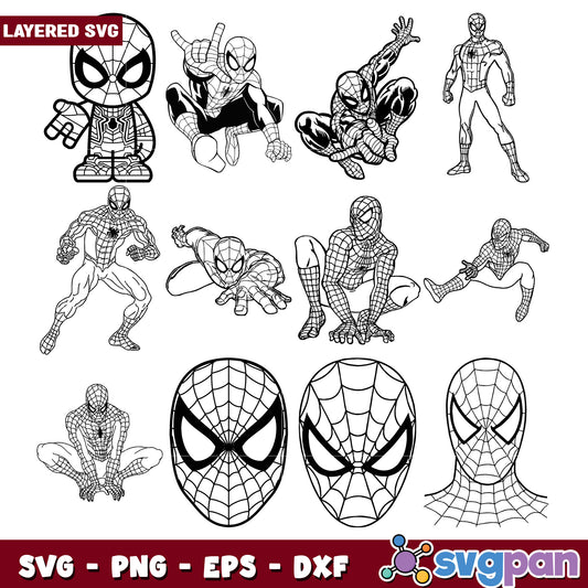 Spider Man SVG Bundle for Craft Projects and Designs
