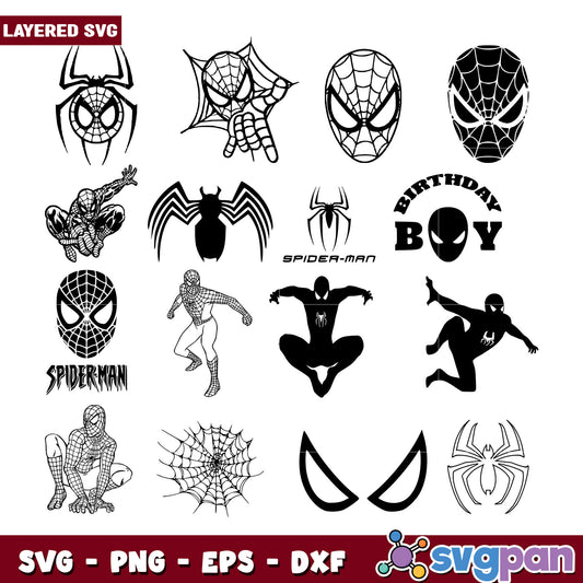 Spider Man SVG Bundle for Kids Crafts Designs