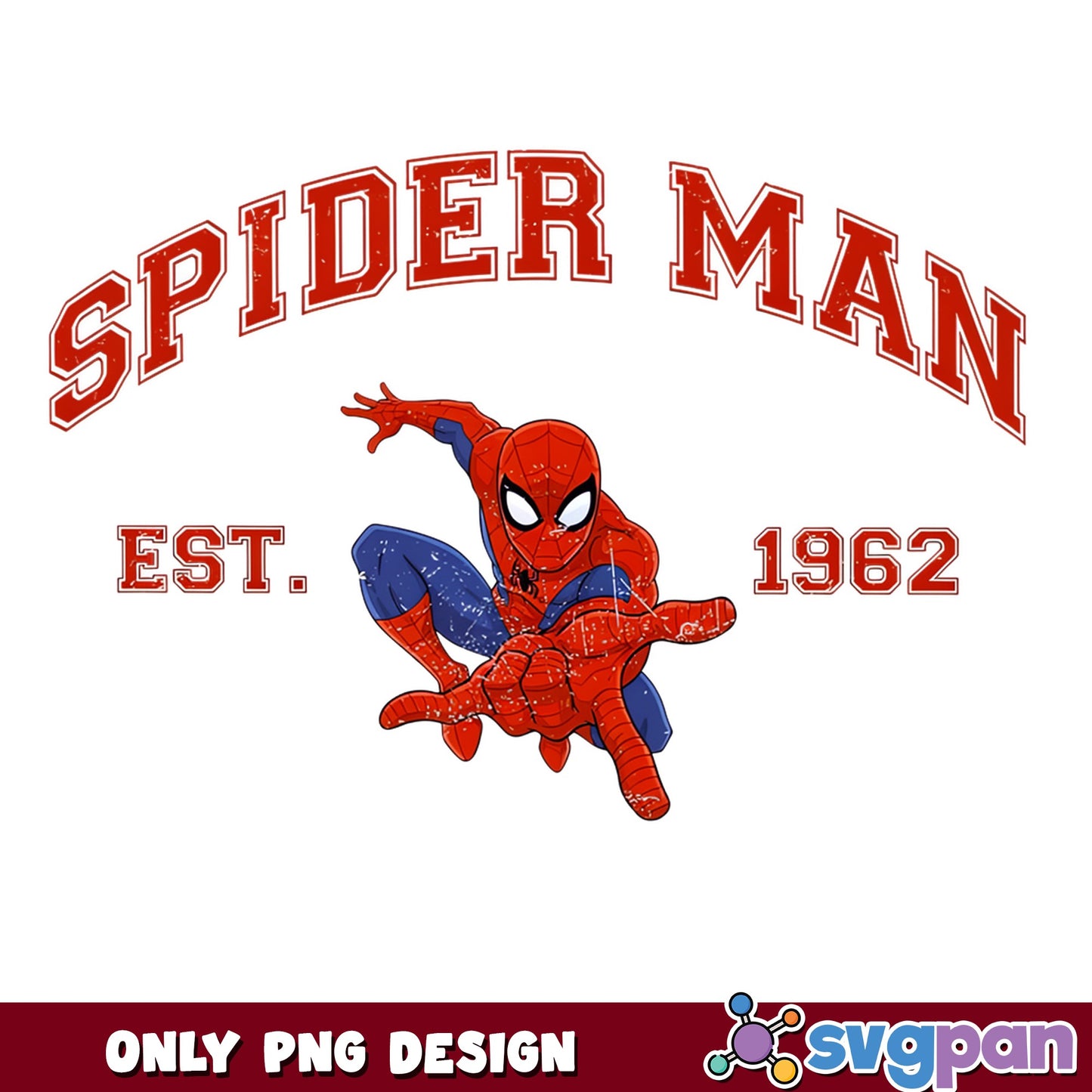 Spider Man Est 1962 PNG, Marvel Superhero PNG, Spiderman PNG