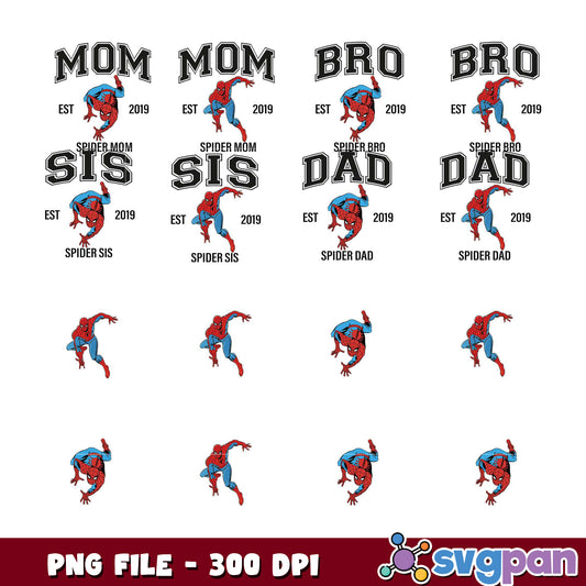 Spiderman Family PNG Bundle 300 DPI