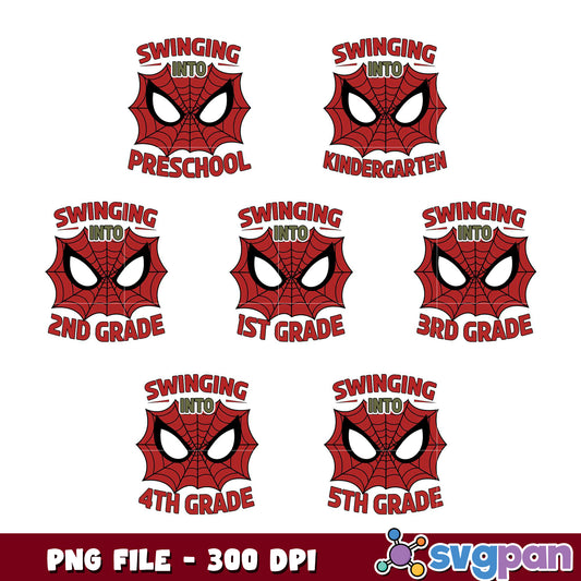 Spiderman Grade School PNG Bundle