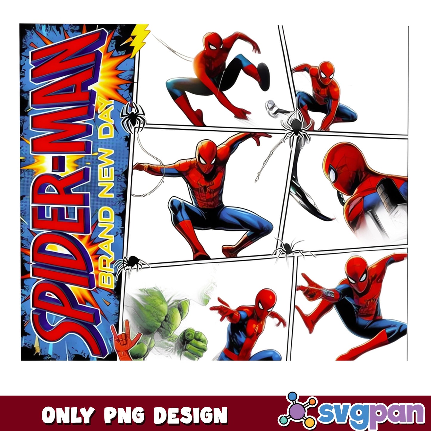 Spiderman Bundle PNG, Marvel Superhero PNG, Birthday PNG