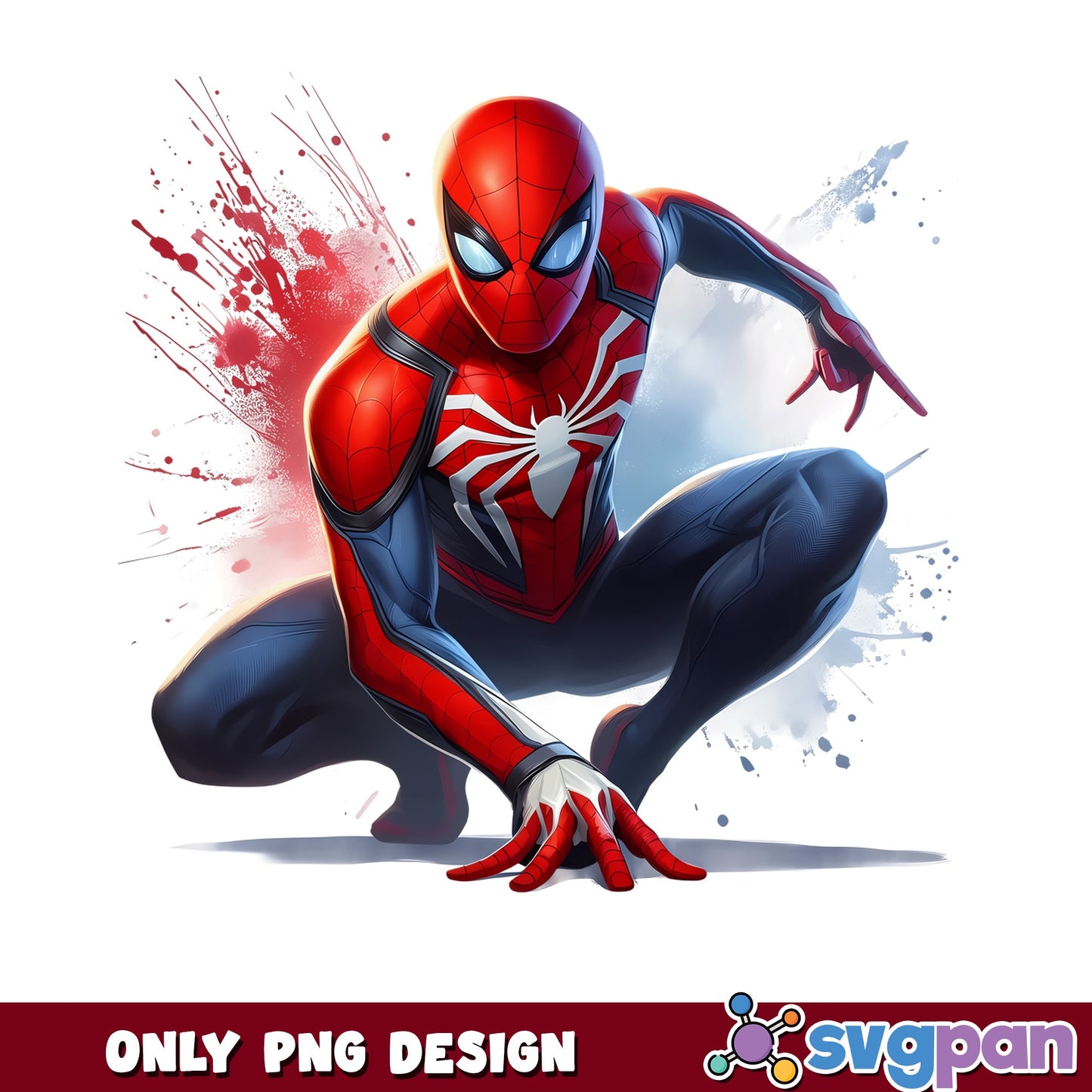 Spiderman Crouching PNG, Marvel Superhero PNG, Spider Man PNG