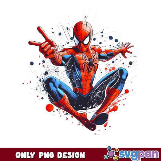 Spiderman Splash Art PNG, Marvel Superhero PNG, Spider Man PNG