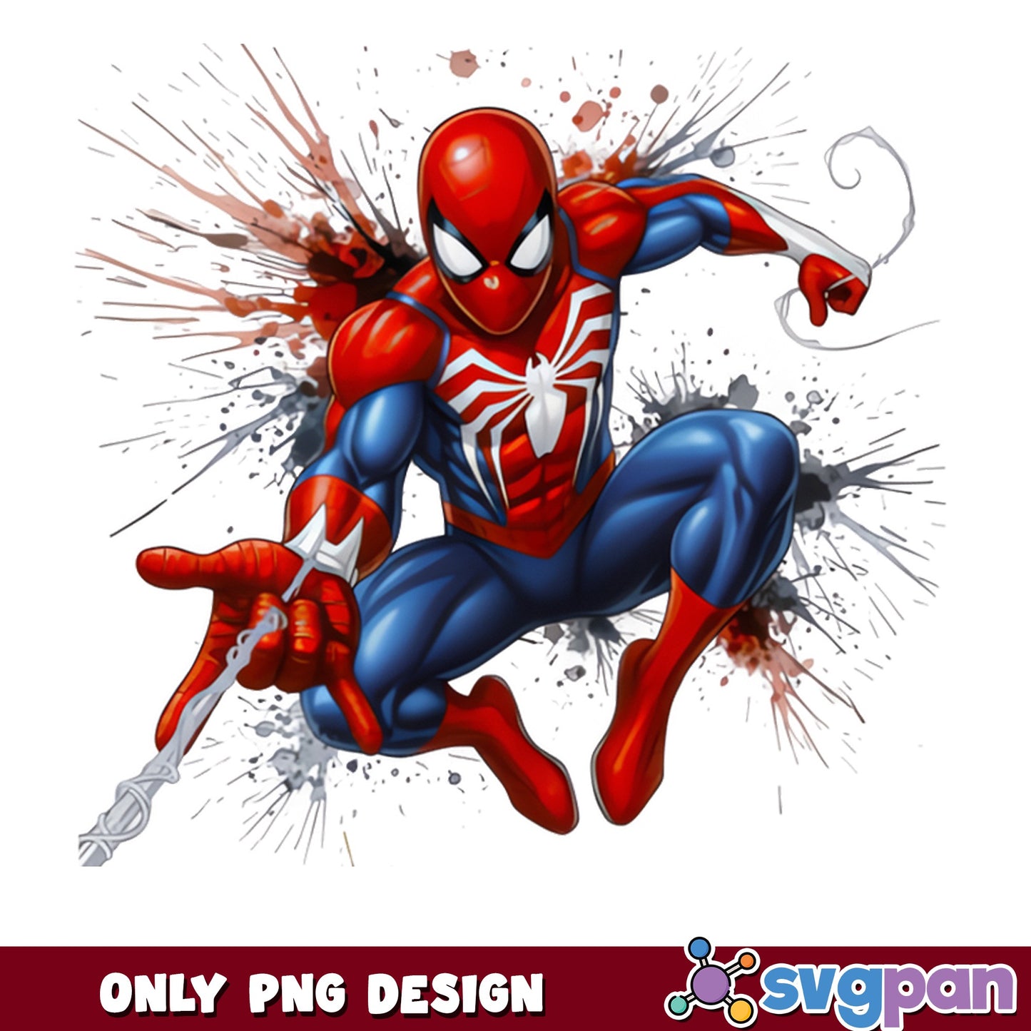 Spiderman Splatter PNG, Marvel Superhero PNG, Spider-Man PNG