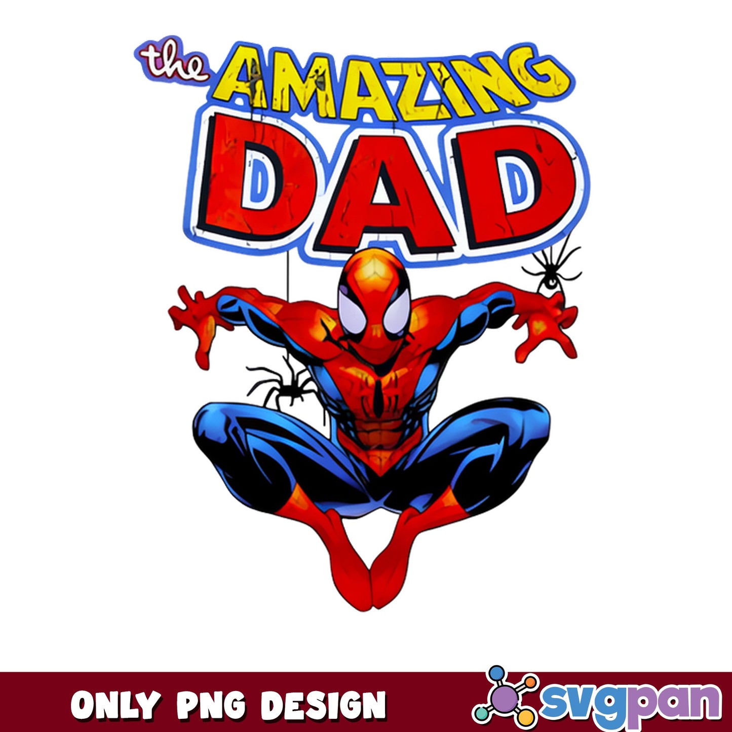 Spiderman The Amazing Dad PNG, Father's Day PNG, Marvel PNG