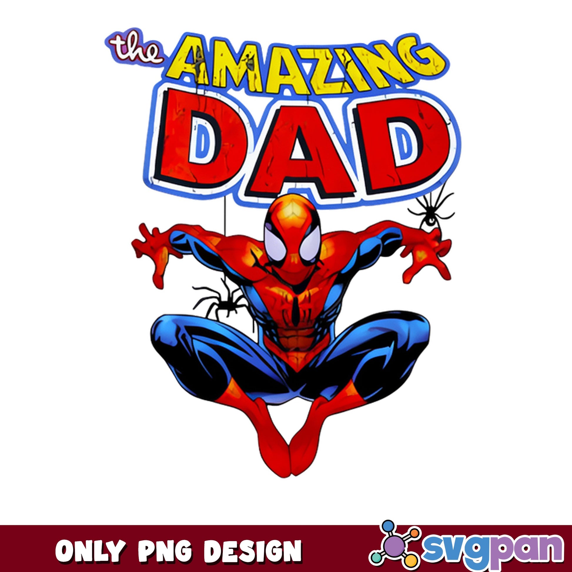 Spiderman The Amazing Dad PNG, Father's Day PNG, Marvel PNG