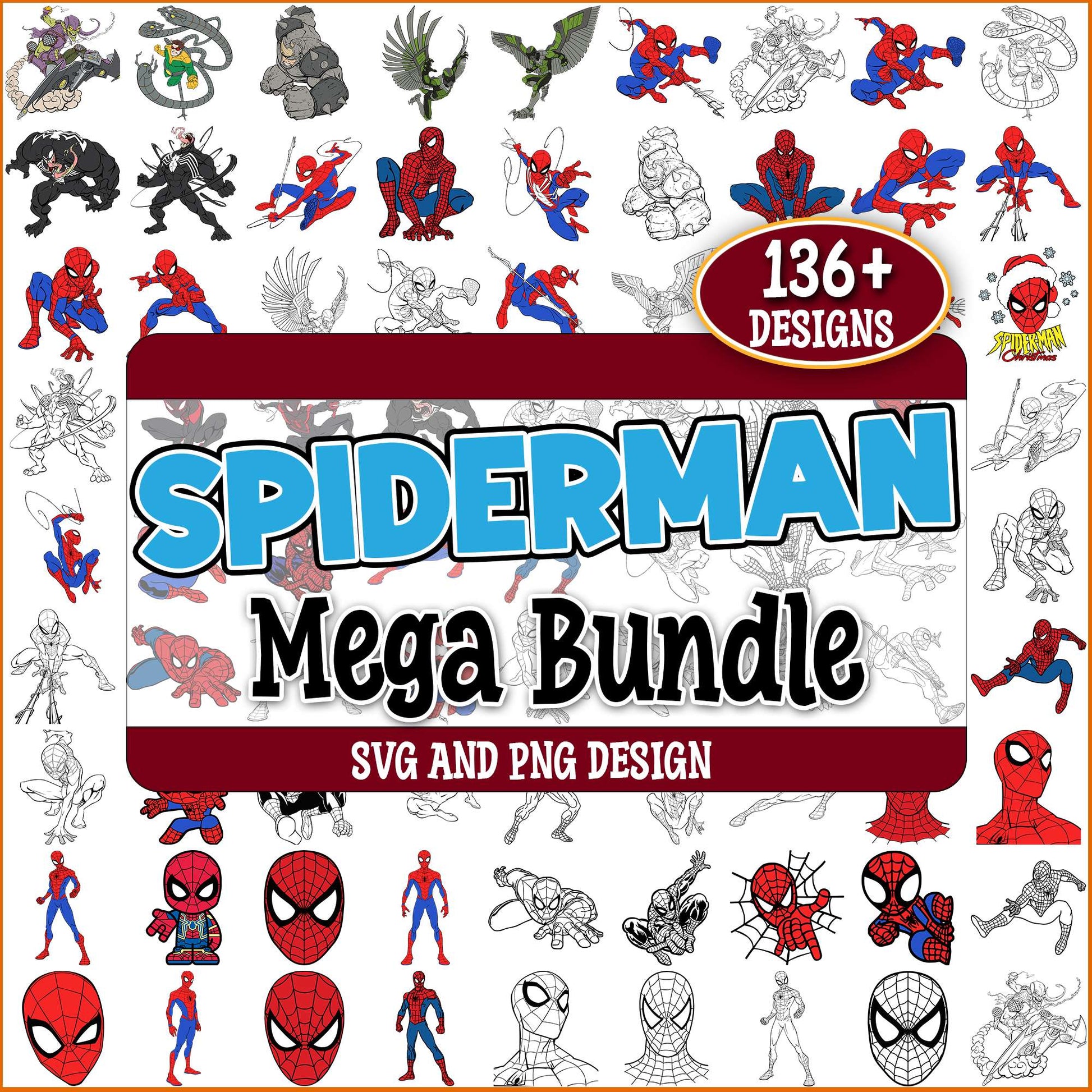 Spider man alphabets svg bundle