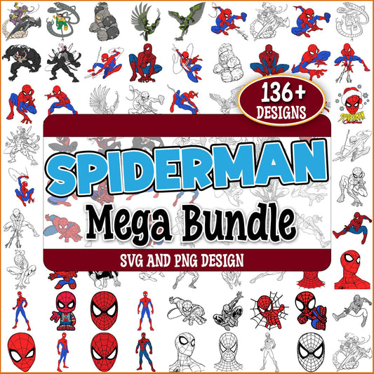 Spider man alphabets svg bundle