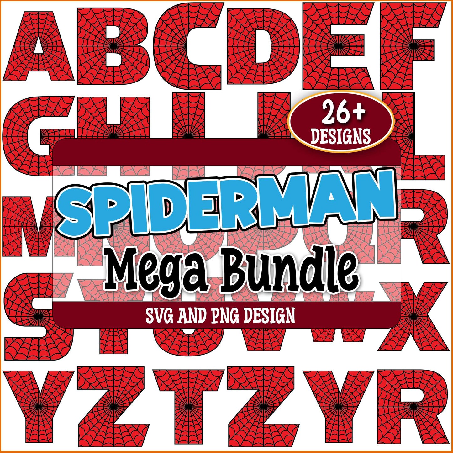 Spiderman alphabets svg bundle