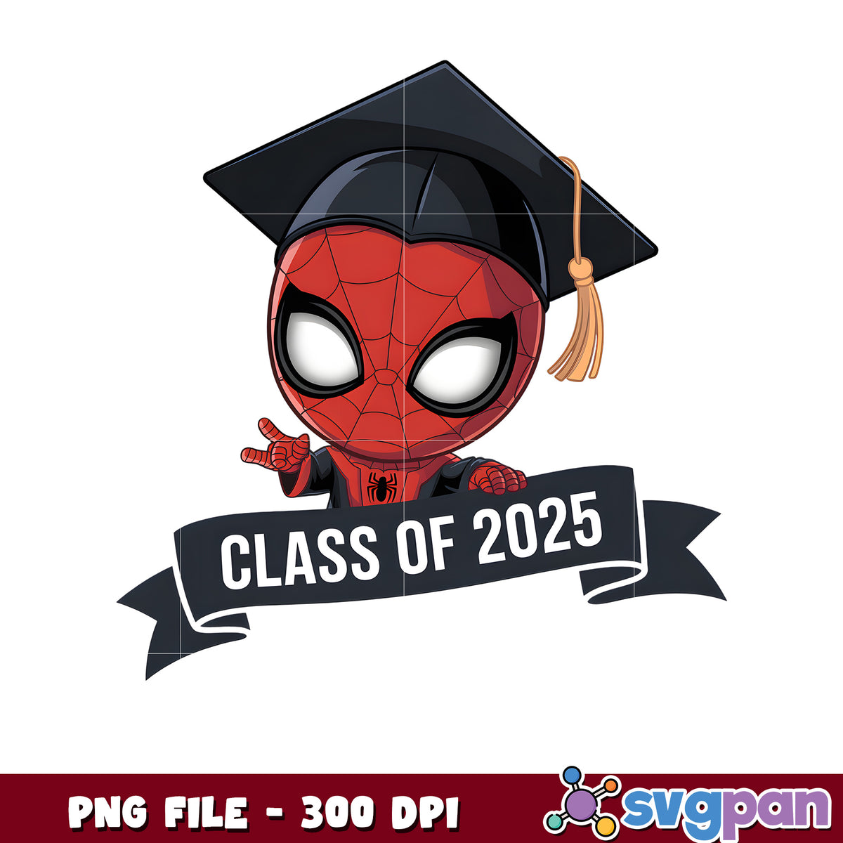 Spider man class of 2025 png, spider man​ png, the graduation png