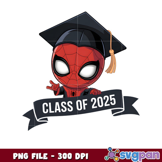 Spider man class of 2025 png, spider man​ png, the graduation png