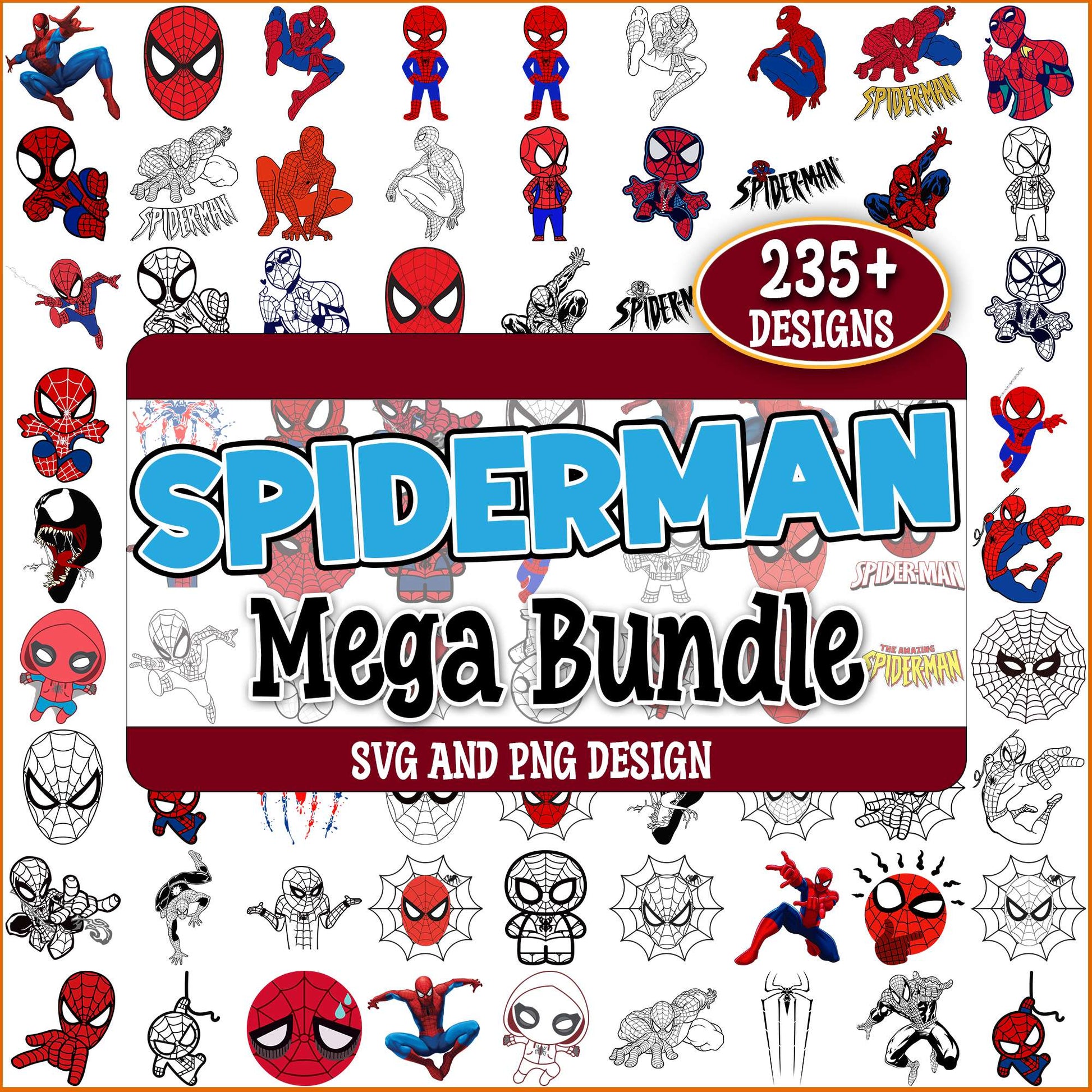 Spiderman fool art svg bundle