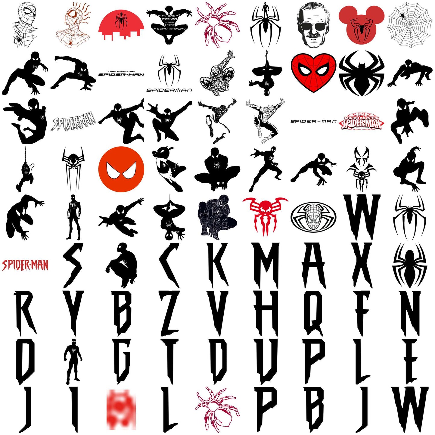 Spiderman fool art svg bundle, spiderman svg, spiderman costume svg